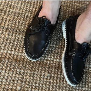 Louboutin spiky boat shoes